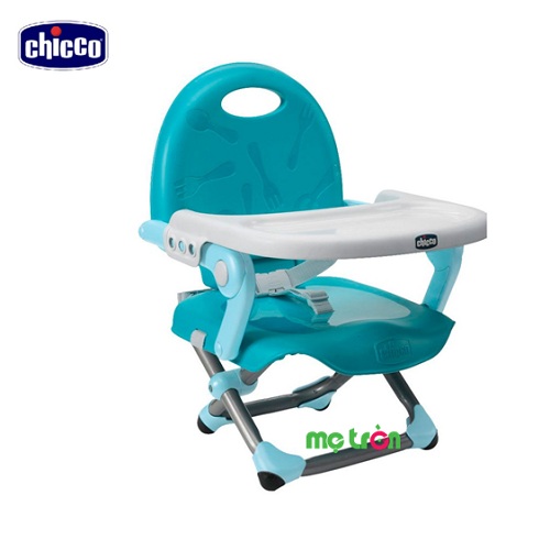 Ghế ăn điều chỉnh độ cao màu xanh biển Chicco Pocket được thiết kế thông minh với nhiều tính năng tiện lợi
