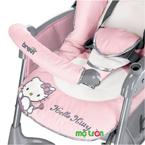 Thiết kế tinh tế màu sắc trang nhã độ bền chắc là yếu tố quyết định của chiếc ghế bập bênh Brevi Hello Kitty