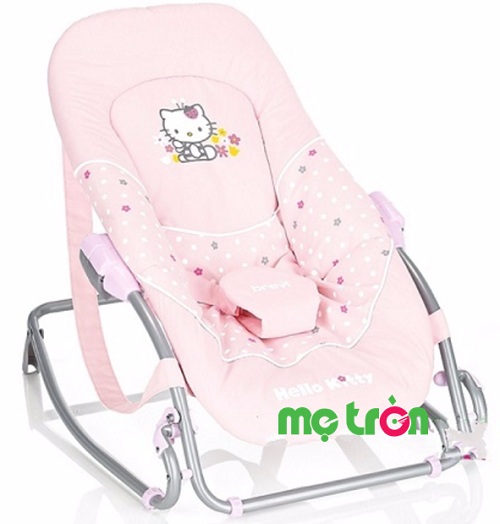 Chiếc ghế Brevi Hello Kitty có họa tiết và màu sắc đáng yêu sẽ trở thành một trong những trợ thủ đắc lực cho mẹ torng việc chăm sóc bé
