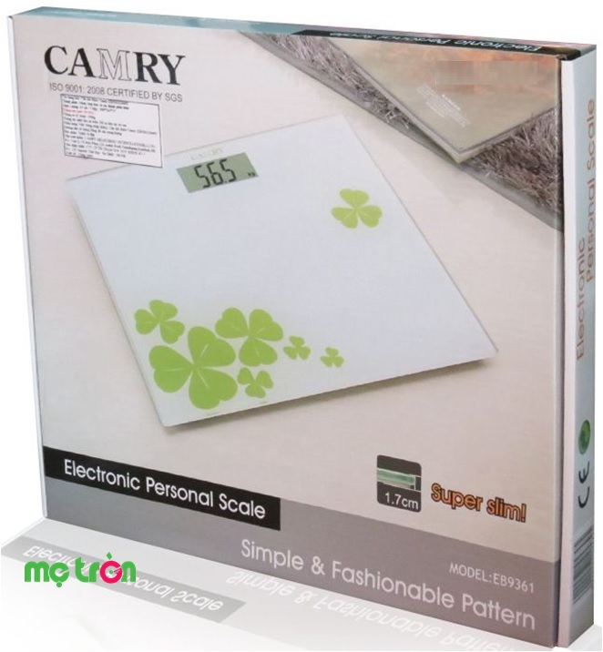 Hình ảnh hộp sản phẩm cân điện tử chất liệu an toàn cho cả nhà Camry EB9360
