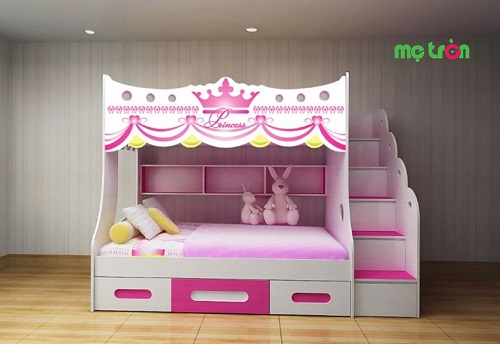 Giường 2 tầng công chúa GT01 - món quà tuyệt vời mẹ dành cho bé