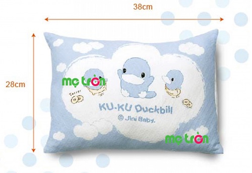 Kích thước gối 28 x 38cm phù hợp với phần đầu của bé