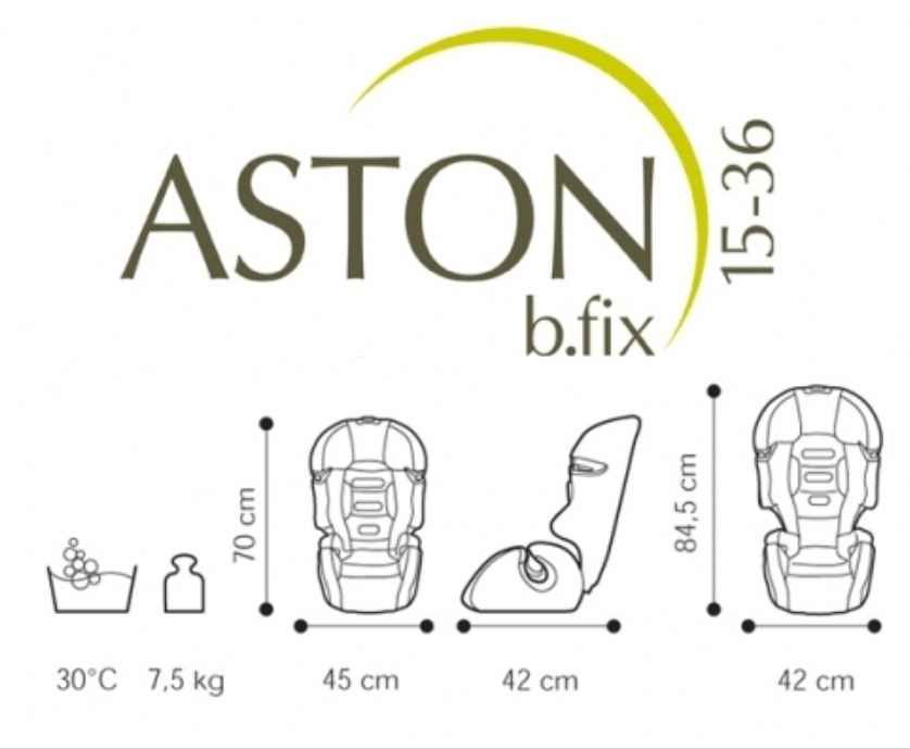 Thông số kỹ thuật của ghế Brevi Aston B.Fix BRE527-067 màu kem đen