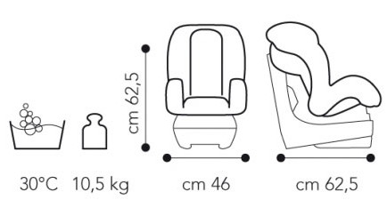 Thông số kỹ thuật của ghế ngồi ô tô Brevi Kio-S BRE539S-327 