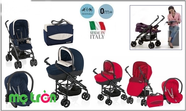 Bộ xe đẩy là dòng sản phẩm cao cấp nhập khẩu từ Italia được tích hợp tất cả những tính năng ưu việt nhất của một sản phẩm chất lượng dành cho bé từ sơ sinh đến 3 tuổi