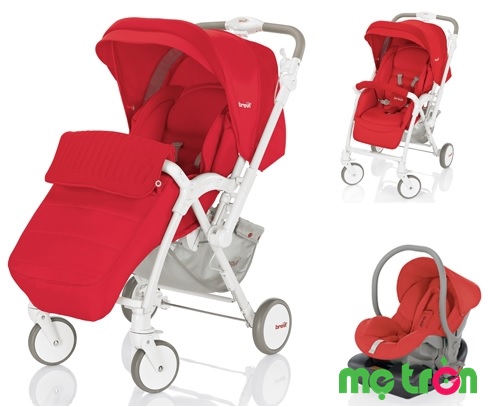 Hình ảnh sản phẩm xe đẩy em bé xe đẩy em bé hai chiều Brevi Verso BRE713-233 màu đỏ