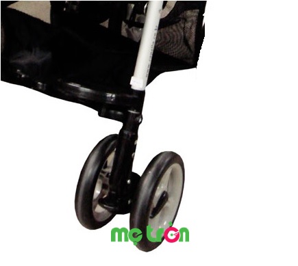 Bánh xe được thiết kế bánh xe đôi giữ cho xe đẩy vững vàng khi di chuyển trên mọi địa hình