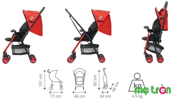 Xe đẩy trẻ em Graco CitiLite R Up có thể gấp gọn bằng một thao tác đơn giản