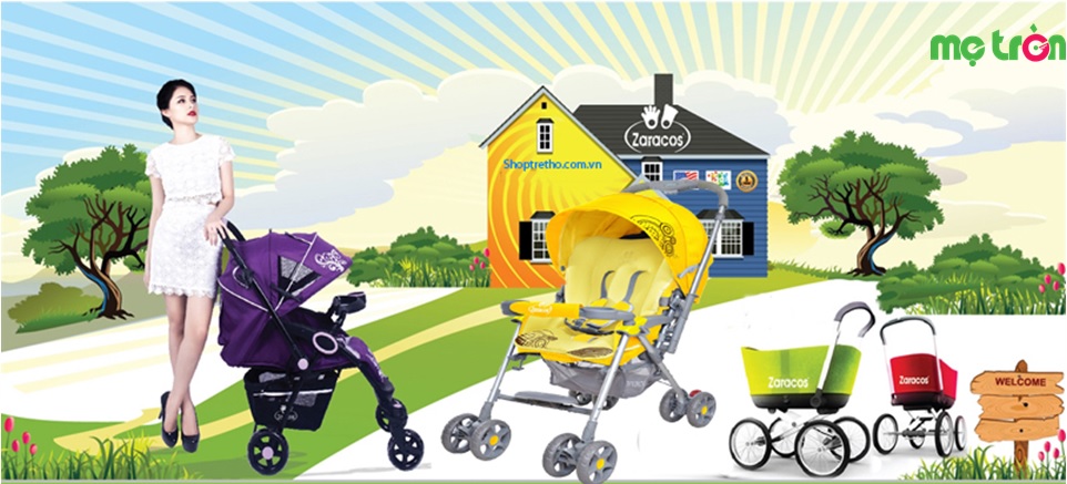 Xe đẩy em bé 2 chiều Zaracos Royal 1286 màu vàng là lựa chọn lý tưởng cho bé yêu nhà bạn