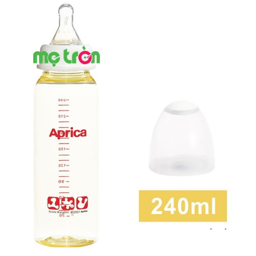 Bình sữa cổ chuẩn Aprica 240ml PES không BPA dùng cho trẻ từ 3 tháng tuổi trở lên