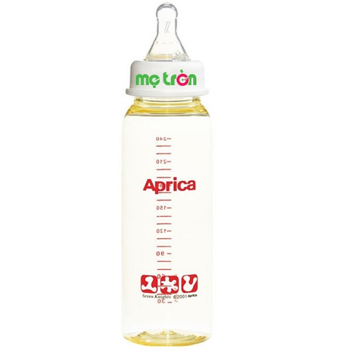 Hình ảnh bình sữa cổ chuẩn Aprica 240ml PES không BPA tiện ích và an toàn