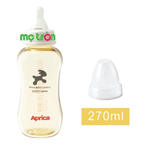 Bình sữa Aprica cổ rộng 270ml không chất độc hại làm từ chất liệu cao cấp và an toàn