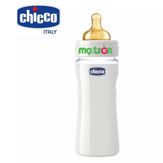 Bình sữa cổ rộng thủy tinh tự nhiên Chicco 240ml dành cho bé sơ sinh