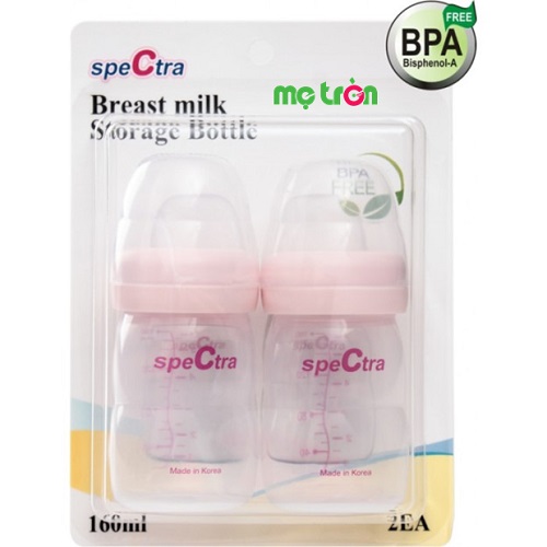 Bộ 02 bình sữa Spectra 160ml tiện ích và an toàn - món quà tuyệt vời mẹ dành cho bé