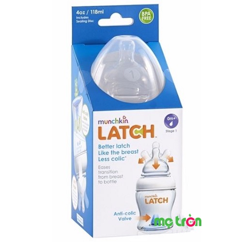 Hãy chọn ngay bình sữa Munchkin Latch (4oz) 120ml để bé được chăm sóc tốt nhất mẹ nhé!