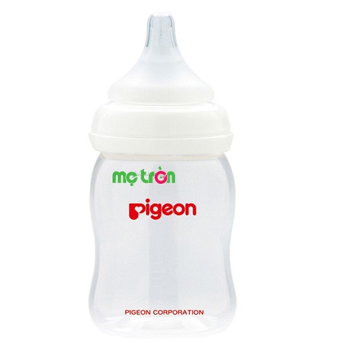 Bình sữa Pigeon PP Plus 160ml (cổ rộng) dùng cho trẻ từ sơ sinh