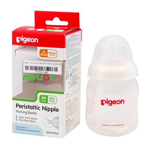 Hình ảnh bình sữa Pigeon PP Plus 160ml (cổ rộng)