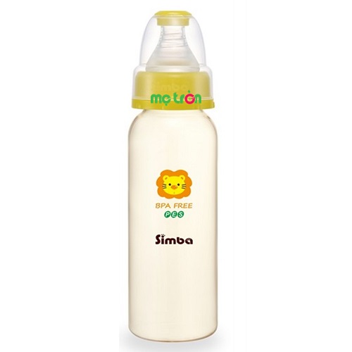 Bình sữa nhựa Simba được chế tạo từ chất liệu nhựa PES cao cấp và an toàn