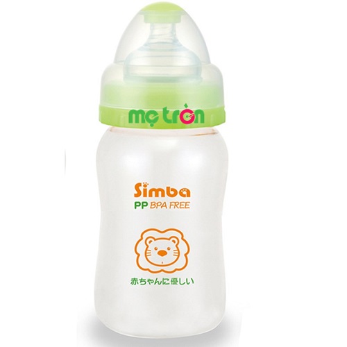Bình sữa Simba hồ lô cổ rộng bằng nhựa PP 210ml S6286 tiện ích và an toàn