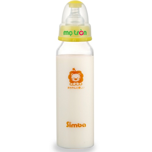 Bình sữa thủy tinh Simba 240ml S6903 làm từ chất liệu thủy tinh cao cấp