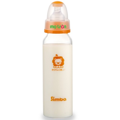 Bình sữa thủy tinh Simba 240ml S6903 màu cam