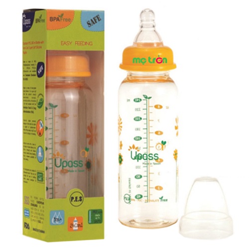 Hình ảnh bình sữa cổ cam không BPA UPASS 240ml UP02801CC 