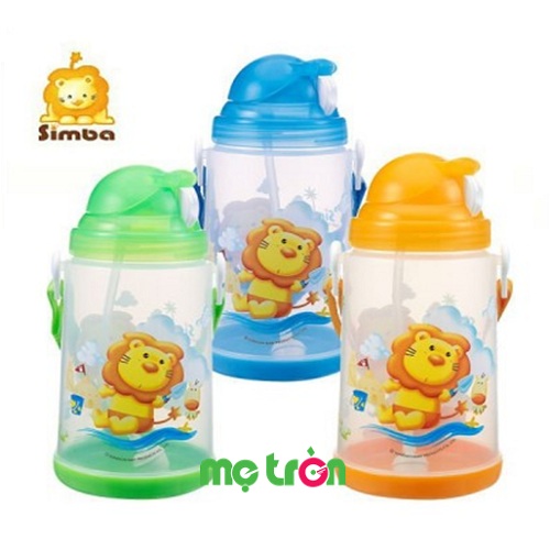 Bình nước nắp bật Simba S9937 650ml sản phẩm tiện lợi giúp bé tập uống dễ dàng