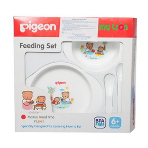 Bộ bát đĩa mini Pigeon 6M+ tiện dụng cho bé tập ăn