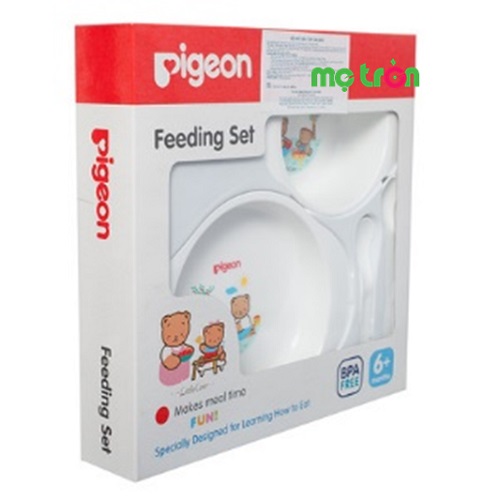 Bộ bát đĩa mini Pigeon 6M+ dùng cho trẻ từ 6 tháng trở lên