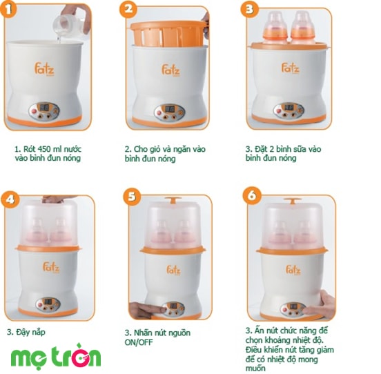 Máy hâm sữa đơn giản dễ sử dụng