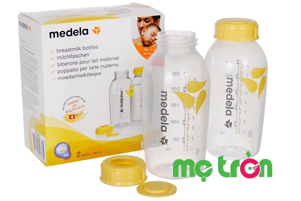 Bộ 2 bình trữ sữa Medela 250ml chất liệu cao cấp