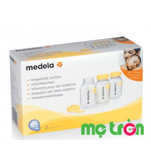 Hình ảnh sản phẩm Bộ 3 bình trữ sữa Medela 150ml được nhập khẩu chính hãng từ Đài Loan