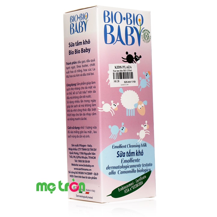 Sản phẩm sữa tắm khô cho bé Bio Bio Baby nhập khẩu từ Ý