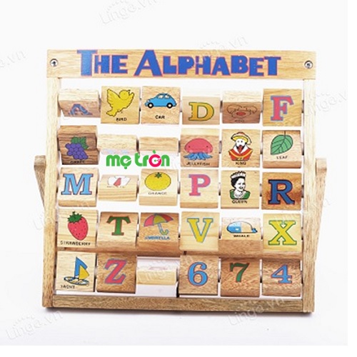 Bảng chữ cái Alphabet tiếng Anh bằng gỗ C603C độc đáo 