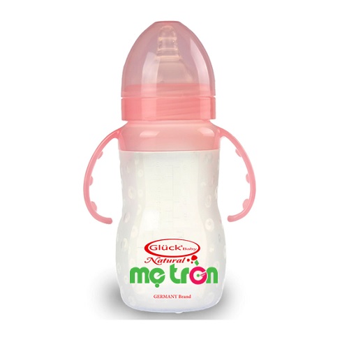 Bình sữa Silicone Gluck X-DY240 có tay cầm cho bé