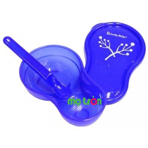 Chén muỗng bằng nhựa Lucky Baby 506141 siêu đáng yêu