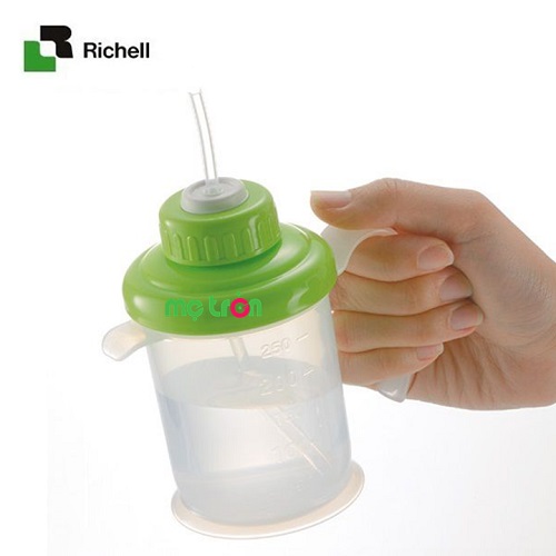 Cốc ống hút mềm TI Richell RC18451- chất liệu nhựa PP an toàn