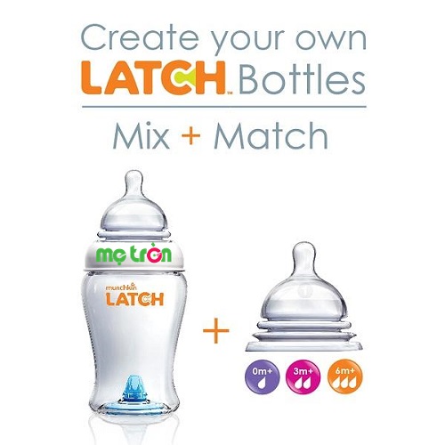Núm ti Munchkin Latch số 2 (3+m) dùng cho bình sữa Latch