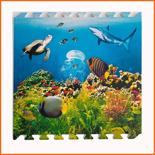 Thảm xốp cho bé hình sinh vật biển (60x60x1cm) - Bộ 4 tấm- Hình ảnh đại dương- An toàn cho bé