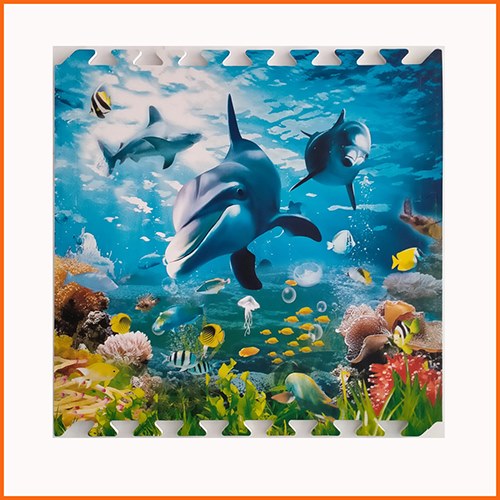 Thảm xốp cho bé hình sinh vật biển (60x60x1cm) - Bộ 4 tấm- Hình ảnh đại dương- An toàn cho bé