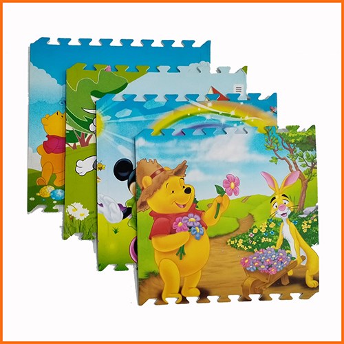 Thảm xốp cho bé hoạt hình Disney (60x60x1cm) - Bộ 4 tấm -Hình ảnh dễ thương- An toàn cho bé