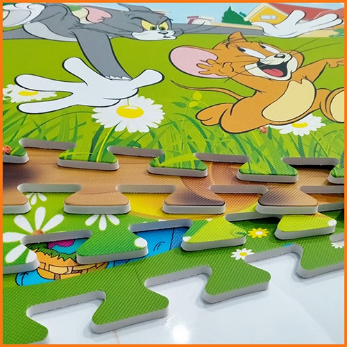 Thảm xốp cho bé hoạt hình Disney (60x60x1cm) - Bộ 4 tấm -Hình ảnh dễ thương- An toàn cho bé