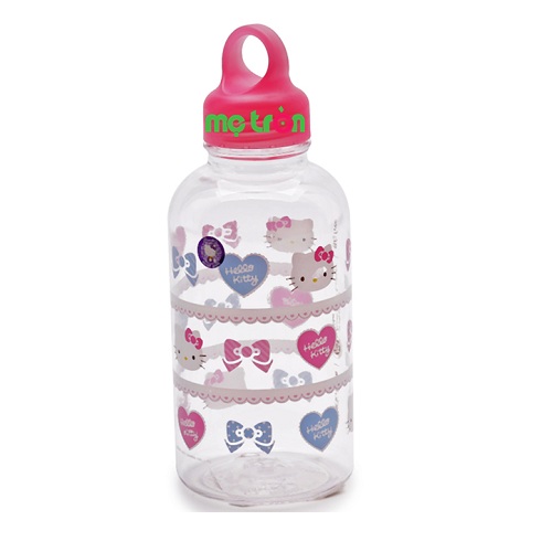 Bình nước nhựa Hello Kitty với thiết kế núm ty an toàn, đảm bảo bé có thể tập uống một cách dễ dàng và đảm bảo an toàn cho bé.