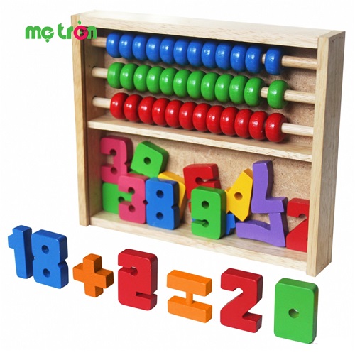 Bảng tính học toán Winwin Toys 69112 cho bé phát triển tư duy gồm chân đế, gắn 5 cọc, trên mỗi cọc có 6 vòng đếm, có bộ chữ số từ 0-10 kèm các phép tính bằng dấu cộng, trừ, bằng. Bộ đồ chơi giúp trẻ làm quen nhanh và tập đếm với những con số, nhờ đó trẻ nhanh nhạy, thông minh hơn. Đồ chơi được sản xuất từ gỗ tự nhiên cao cấp nên an toàn cho trẻ.