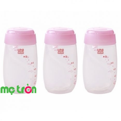 Bộ 3 bình trữ sữa Unimom 150ml UM880045 không BPA được nhập khẩu từ Hàn Quốc là một dụng cụ cần thiết hỗ trợ cho các mẹ khi muốn dự trữ sữa cho con khi không thể ở cạnh bé được hay lưu trữ để cho bé dùng dần những lúc sữa mẹ xuống nhiều. 