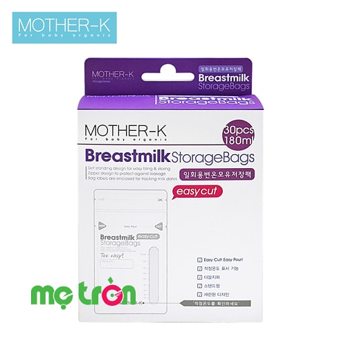 Túi trữ sữa cảm ứng nhiệt miệng cắt Mother-K (30c) an toàn cho bé