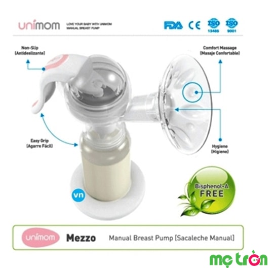 Máy hút sữa bằng tay Unimom Mezzo UM880052 nhựa cao cấp