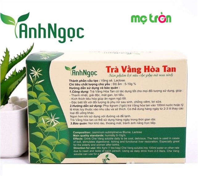 Trà vằng hòa tan Ánh Ngọc sản phẩm chất lượng Việt Nam