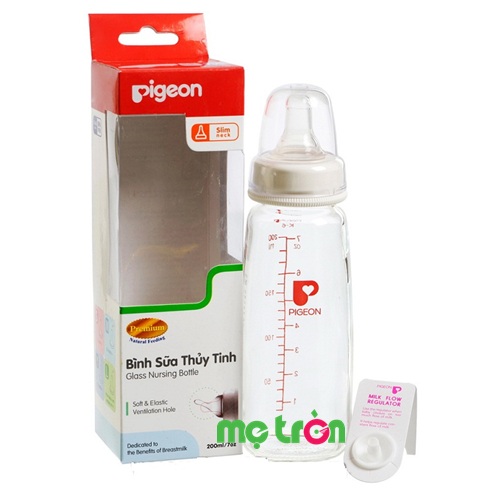 Bình sữa Pigeon 200ml (thủy tinh, cổ thường) là sản phẩm chất lượng cao cấp của thương hiệu Nhật Bản. Với thiết kế nhỏ gọn nhẹ giúp bé dễ dàng cầm bình trên tay. Chất liệu bình là thủy tinh cao cấp, hoàn toàn không chứa BPA, không độc hại cho sức khỏe của bé.