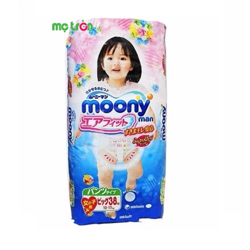 Tã quần Moony XL girl - loại bỉm số 1 tại Nhật Bản (XL38)